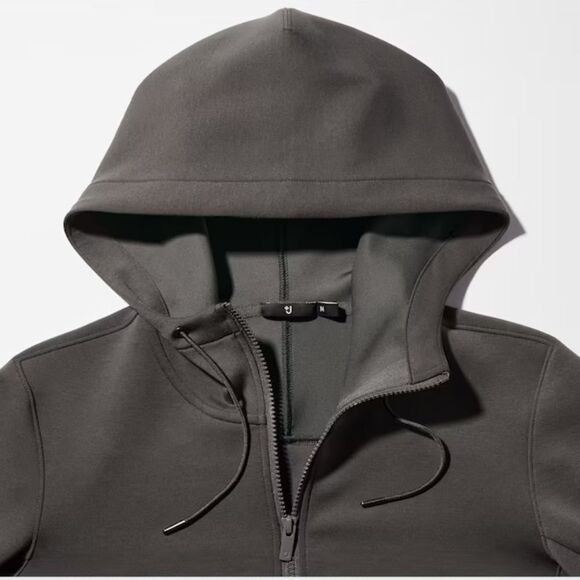 +J (UNIQLO X Jil Sander Dry Sweat Full-Zip Long-Sleeve Hoodie, Black, Size XXL - Picture 4 of 16